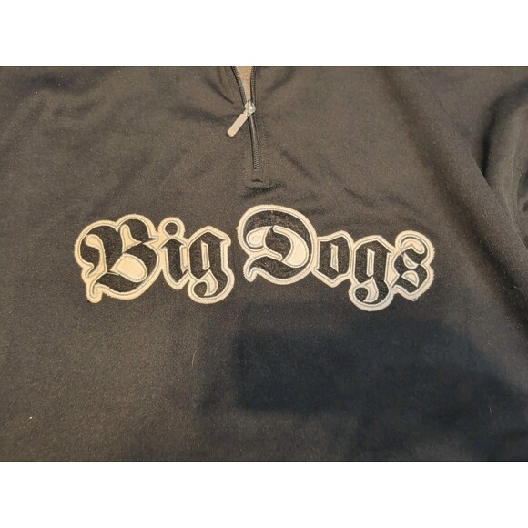 VTG Big Dogs 5xl 1/4 zip pullover 90s Streetwear Large Print Big And Tall - Picture 6 of 6